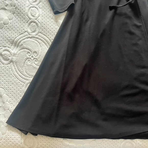 Banana Republic Petite XXS Black Wrap Dress Quarter Sleeve, Wrinkle Resistant - Picture 4 of 5